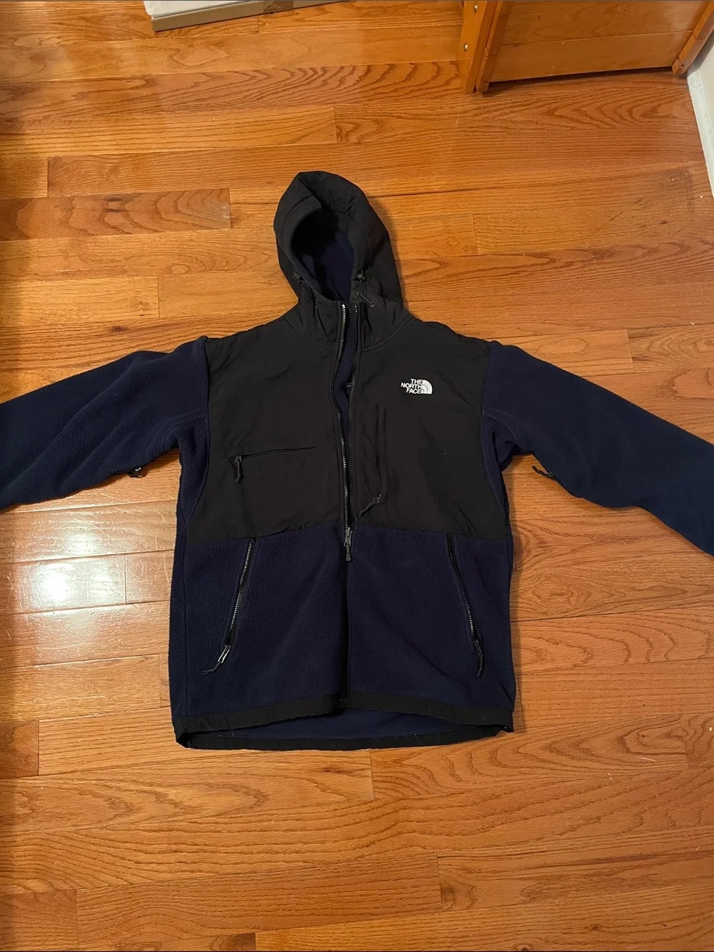 The North Face Navy & Black Hooded Fleece Jacket